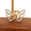 925 Silver K Gold Butterfly Pendant Necklace Gold Jewelry / Le Papillon Pendentif